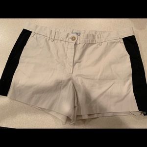 Gap khaki shorts with black stripe